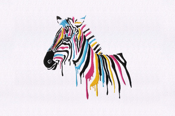 Color Dripping Horse: A Unique Embroidery Design