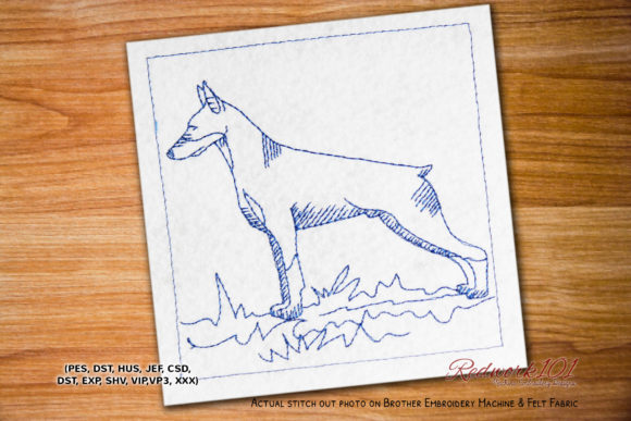 Doberman Dog Embroidery Design Review
