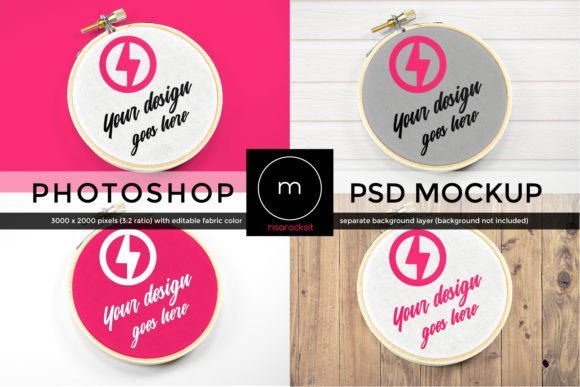 Embroidery Hoop Product Mock Up for Etsy