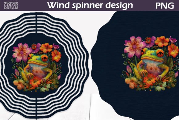 Frog Embroidery Wind Spinner: A Whimsical Holiday Touch