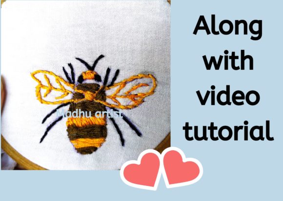 Honey Bee Embroidery Craft Graphic Review