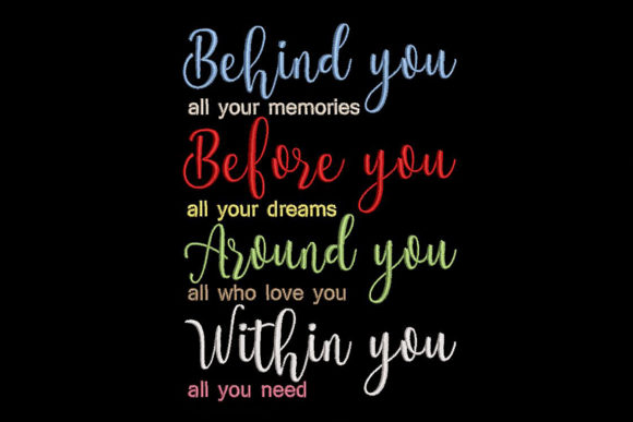 Inspirational Embroidery Quote: A Touch of Sentiment