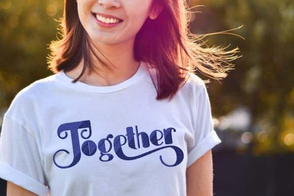 Together Embroidery Lettering: A Charming Addition